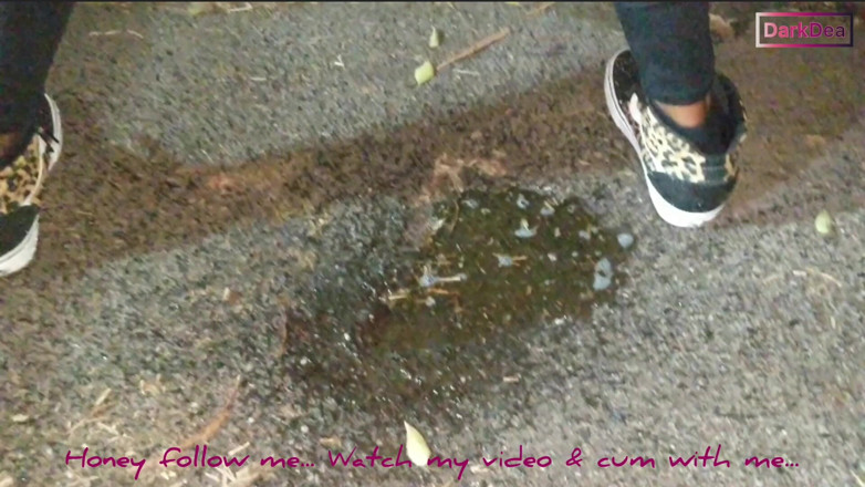Dark Dea: The kinky slut queen Dark Dea in peeing outdoor compilation