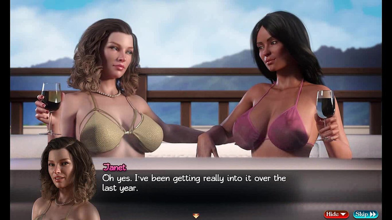 Dirty GamesXxX: 나디아의 보물 : 거대한 젖탱이의 두 레즈비언 밀프를 보고 있는 남자 ep.83