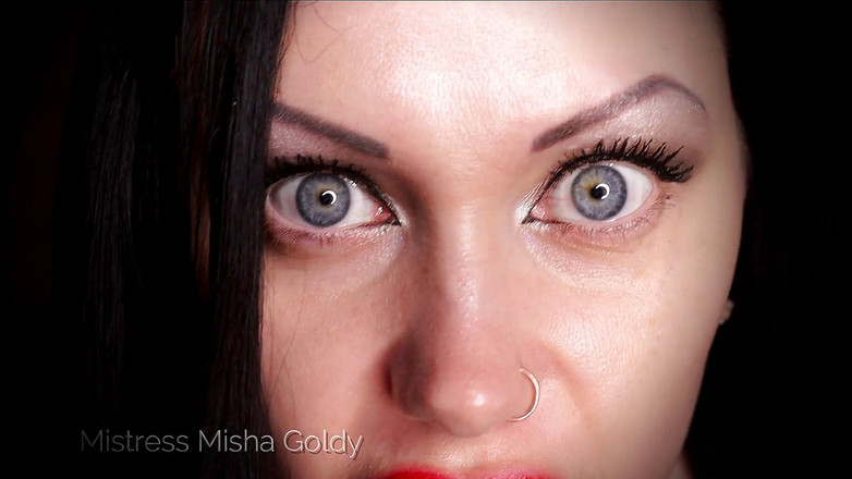 Goddess Misha Goldy: Zavřít oční kontakt JOI &amp; edge a orgasmus ovládání hry