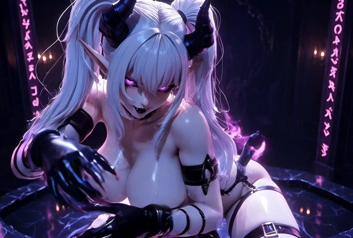 Stories&Anime: Cyber Demoness BBW Doll Dark Palace Ride - Huge Tits Big...