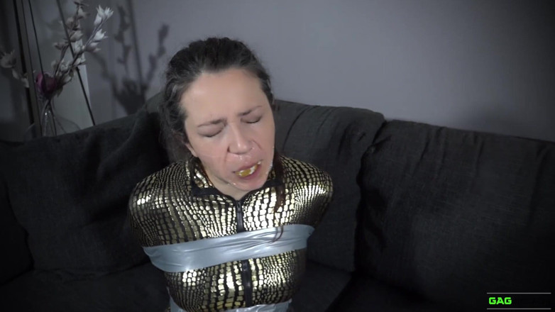 Gag Attack: Julia - Catsuit Tape Bondage