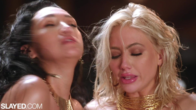 Slayed: Slayed Ivy and Vicki Take Turns Trying to Out Cum...