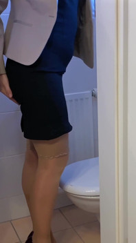 Caught on the Office Toilet - Business-bitch Breaks the Rules