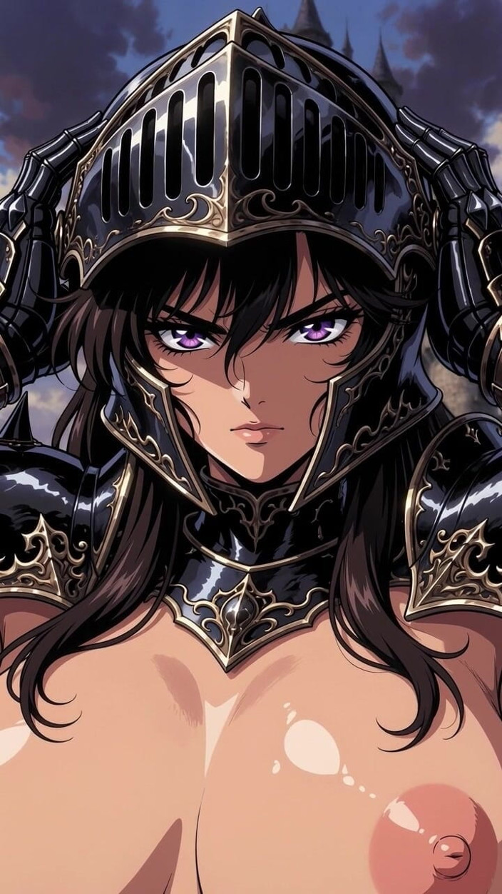 L6RD7BLU3 Transgender AI: Transgender Black Knight Shooting Cum From Her Hot Girl Cock