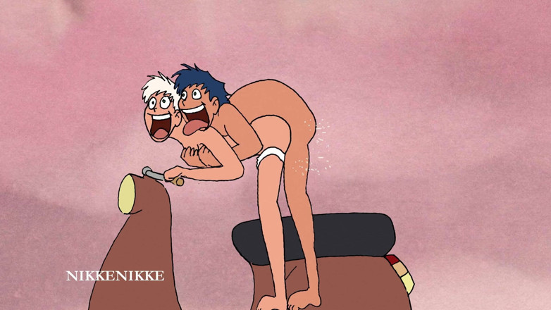 Nikkenikke animation: Young Arab Student and a Beautiful Blonde: Hot Fuck on...