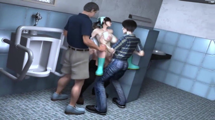 X Hentai: Staf kebersihan bigboobs dan murid yang beruntung - hentai 3d 42