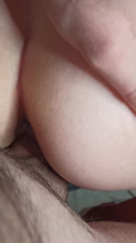 Cum dripping from housewife's wet pussy