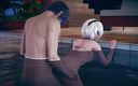 Waifu club 3D: 2B se la follan a lo perrito en la piscina