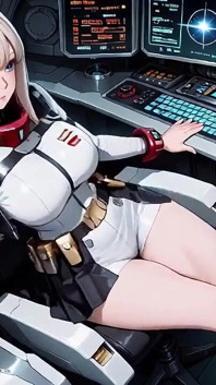 Taboo Contrast in Her White Tech-uniform, Stretched Tight While Squatting and Crawling.