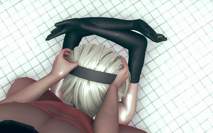 NSFW Gaming: Badezimmer Gesichtsfick mit 2b - Nier Automaten Animation