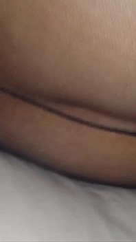 Ass in Pantyhose Being Rubbed with It