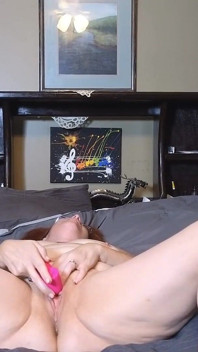 Sex Toy Taps and Sucks Cougar Pussy