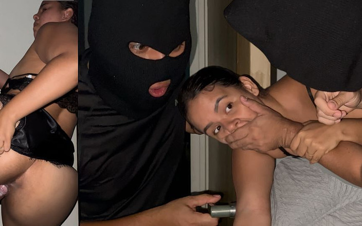 MaRaSexx: 蒙面男人进入拉丁熟女的房子并用力操她