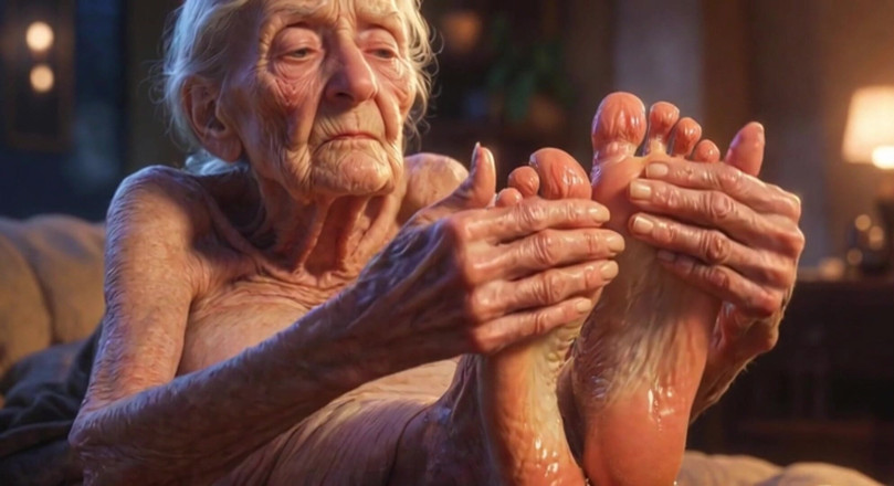 YOUR BEST FANTASY: Beautiful Big Wrinkled Feet Oiled up - Oil Dripping From Toes...