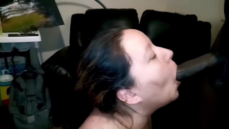 Real homemade BBW BBC porn: WildEnglishBBW BBC Nata4sex niesamowite obciąganie w twarz
