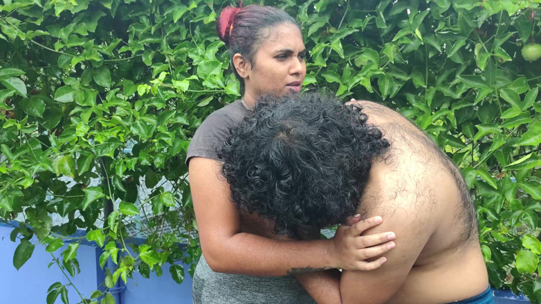 Vaigavarun45: Out Door Terrace Rain Romance with Boobs Suck and Boobs...