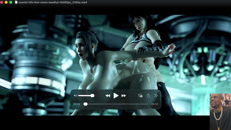 L6RD7BLU3 FUTA: Sürtük götlü Jill Valentine transseksüel Rebecca'nın gırtlağına kadar alıyor, transseksüel...