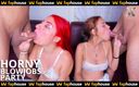 X Live Community: Horny Intense Hot MMF Party with a Redhead and Her...