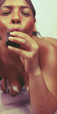 Obeying my master's orders by smoking and sucking cock