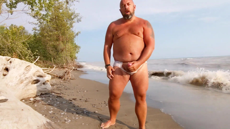 Skin and earth: 胖乎乎的熊，撕裂的湿三角裤，裸体海滩撸撸（skinandearth）