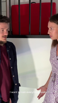 Backstage! Wait Outside While We Fuck Your Girlfriend! Cuckold Gets Kicked Out so Tough Men Can DP His Slut!