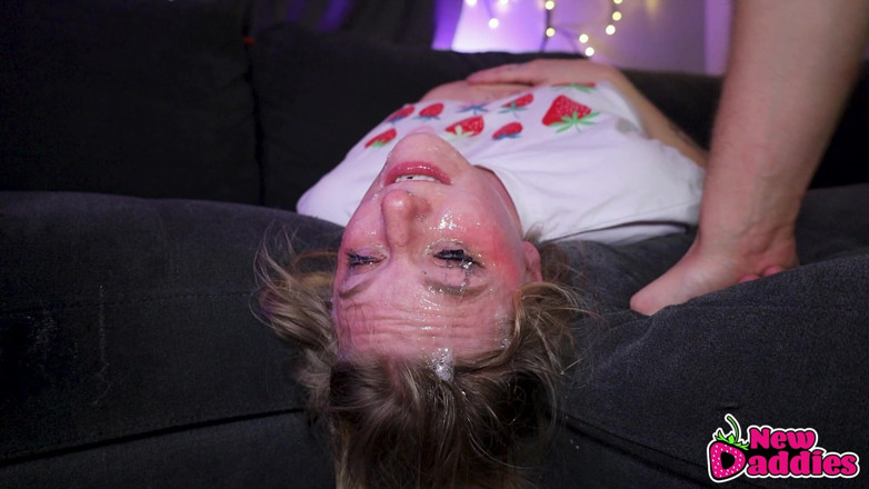NewDaddies: Blonde Whore Gets Her Face Fucked Upside Down