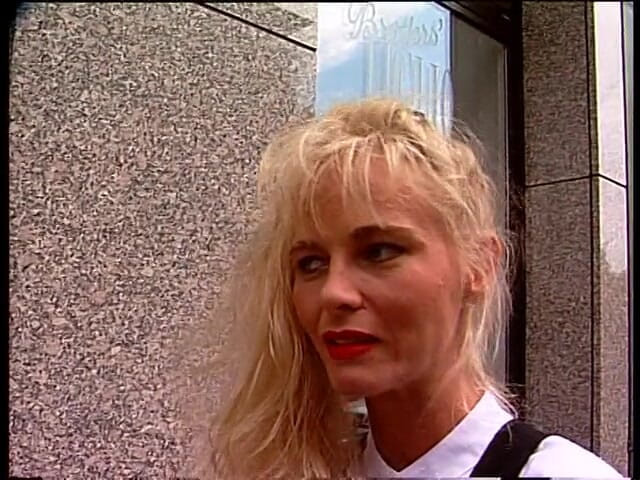 Lucky Cooch: Cute blond in front of camera