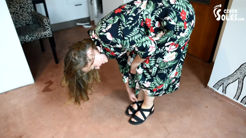 Czech Soles - foot fetish content: Her tired sexy feet - worship