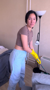 Asian Cleaning Lady Let Me Fuck Her