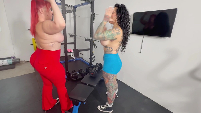 Bianca Bailee: Stretch Session Turned Lesbian Strap on Sex