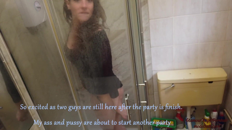 Glamour: Two Hard Cocks in My Mouth Please!!!i the Toilet Threesome....