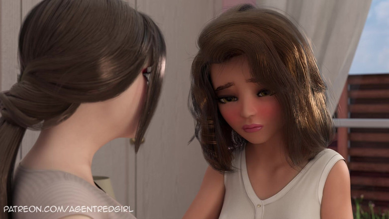 Agent Red Girl: Подвійний мінет 2 - великий бажання Емі, епізод 5 - футанарі з подвійним членом та її подруга!