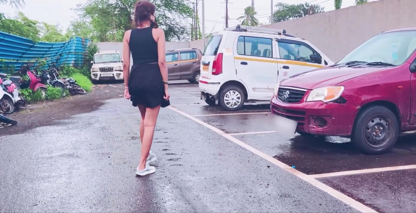 Ziya: Stranger Car Tyre Squirt, Road Side Pussy Finger and Squirt...