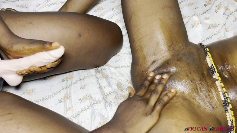 African Beauties: Cute Slut From the Hood Pounded with Strap-on