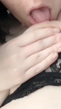 Sexy Giantess Sucks Her Own Tits and Moans