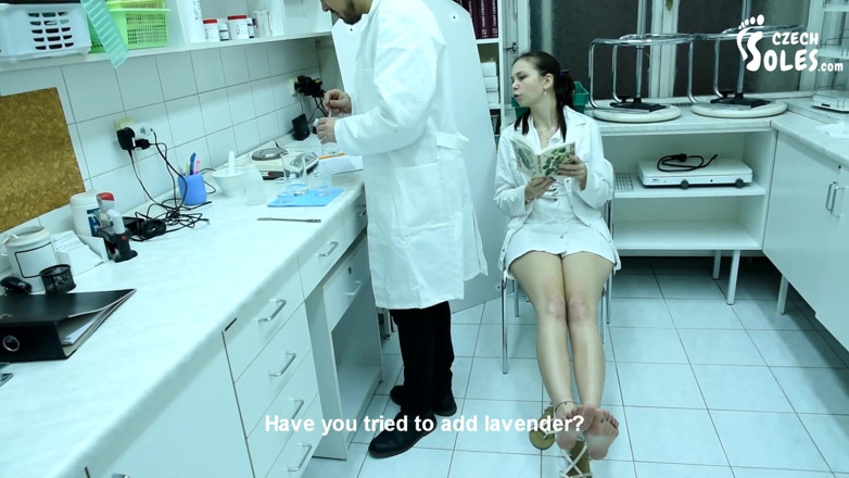 Czech Soles - foot fetish content: Anti-smell Serum Lab Research for Her Really Stinky Feet