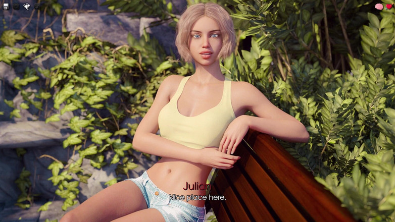 3D Cartoon Porn: 我的快乐 3 - 萝莉第一次在公园接吻朱利安，然后在她的床上，朱利安观看达芙妮的淋浴