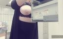 Domme sage: BBW Brunette Showing Her Tits at Work