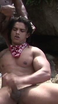 Latino Muscle Boy Fucked Raw in Beach