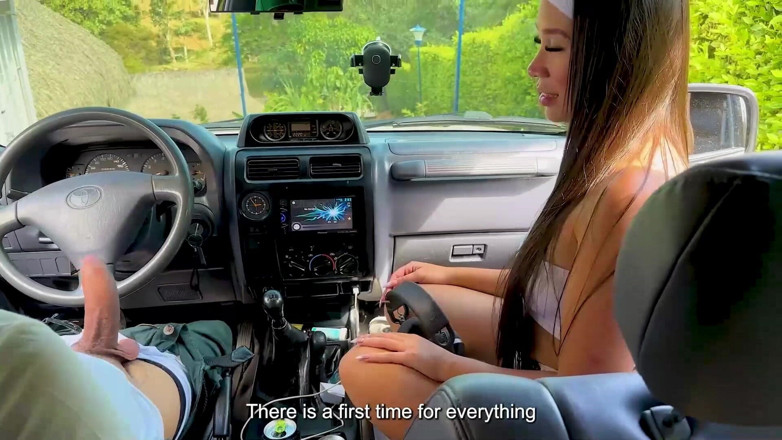 Daniela andrea: Brunette Gets Picked up and Fucked Inside a Car by...
