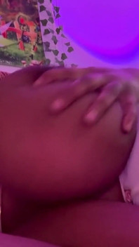 Busty Ebony Satisfying Her Urges