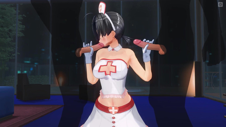 H3DC: 3D hentai nurse sucks dick from two patients at once