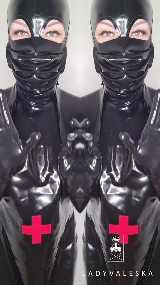 Lady Valeska: Cum Eating for Lady Valeska's Rubber Clinic