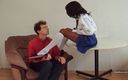 Shes Boss: Ebony in college uniform puts hairy pussy and ass onto...