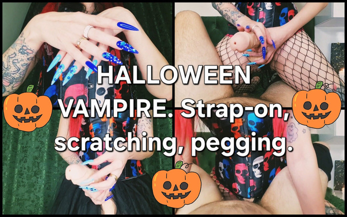 Dominatrix Nika: Halloween Vampress: Strapon, Scratching