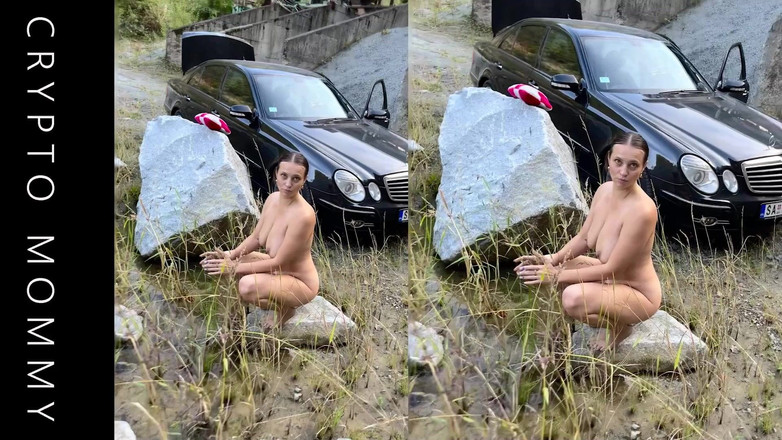 Crypto Mommy: Первый анальный оргазм в машине беременной мачехи