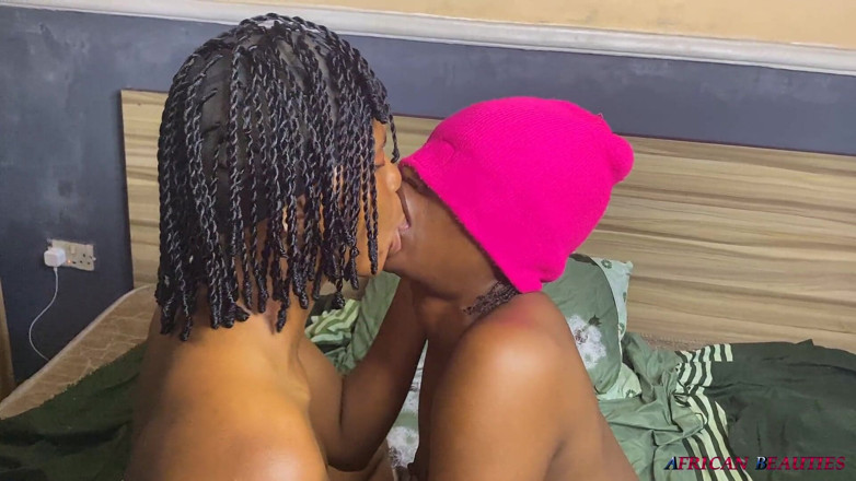 African Beauties: African Lezzies Scissoring and Strap-on Fuck