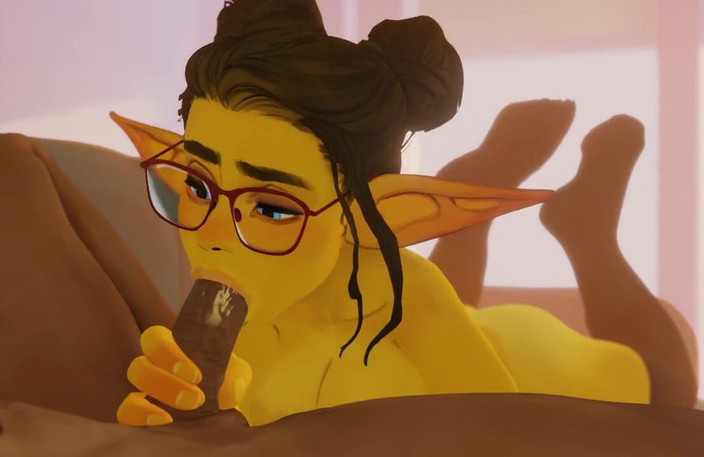 Velvixian_2D: Söt Gungetomflicka avsugning (inget ljud)