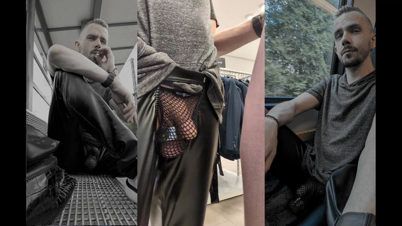 kinkygaynudist: Blöt I En Konstig Stad - Min Stygga Urbana (stringtrosa) Promenad