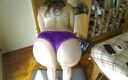 Long Toe Sally Big Buns: Purple underwear twerking